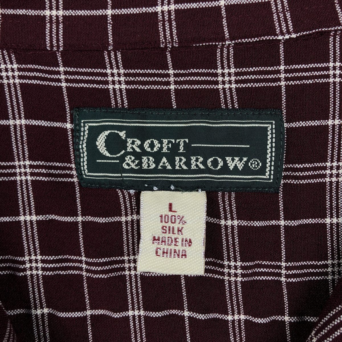 CROFT&BARROW/クラフトアンドバロー 半袖 オープンカラー シルクシャツ