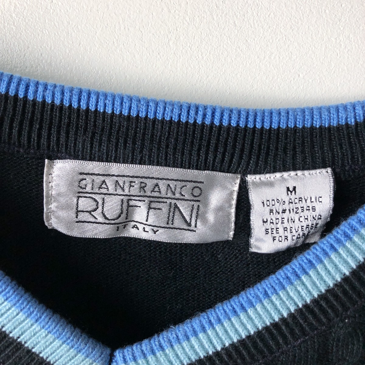 GIANFRANCO RUFFINI Vネック アクリルニットベスト