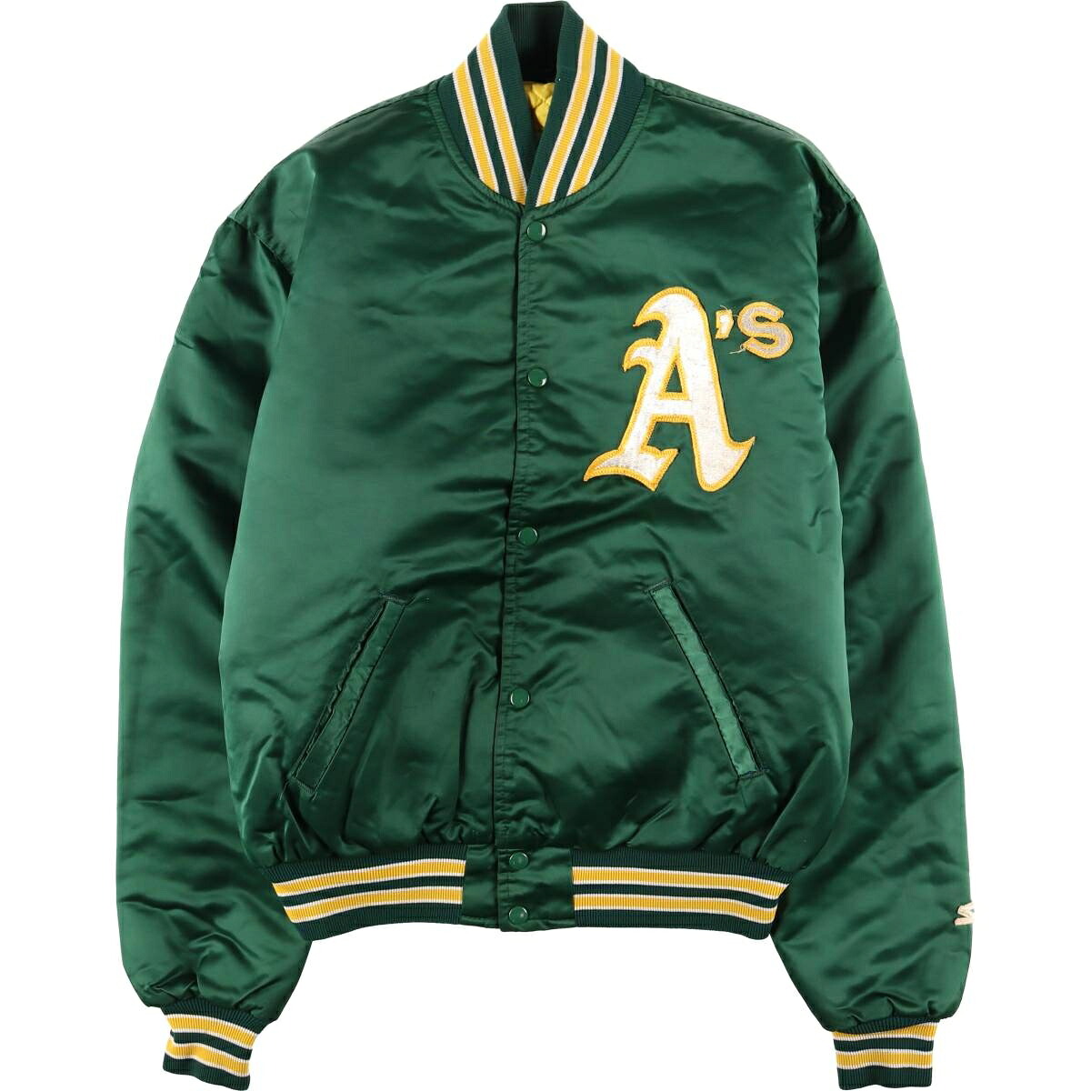 Starter/スターター MLB OAKLAND ATHLETICS オークランドアスレチックス ナイロンスタジャン アワードジャケット バーシティジャケット