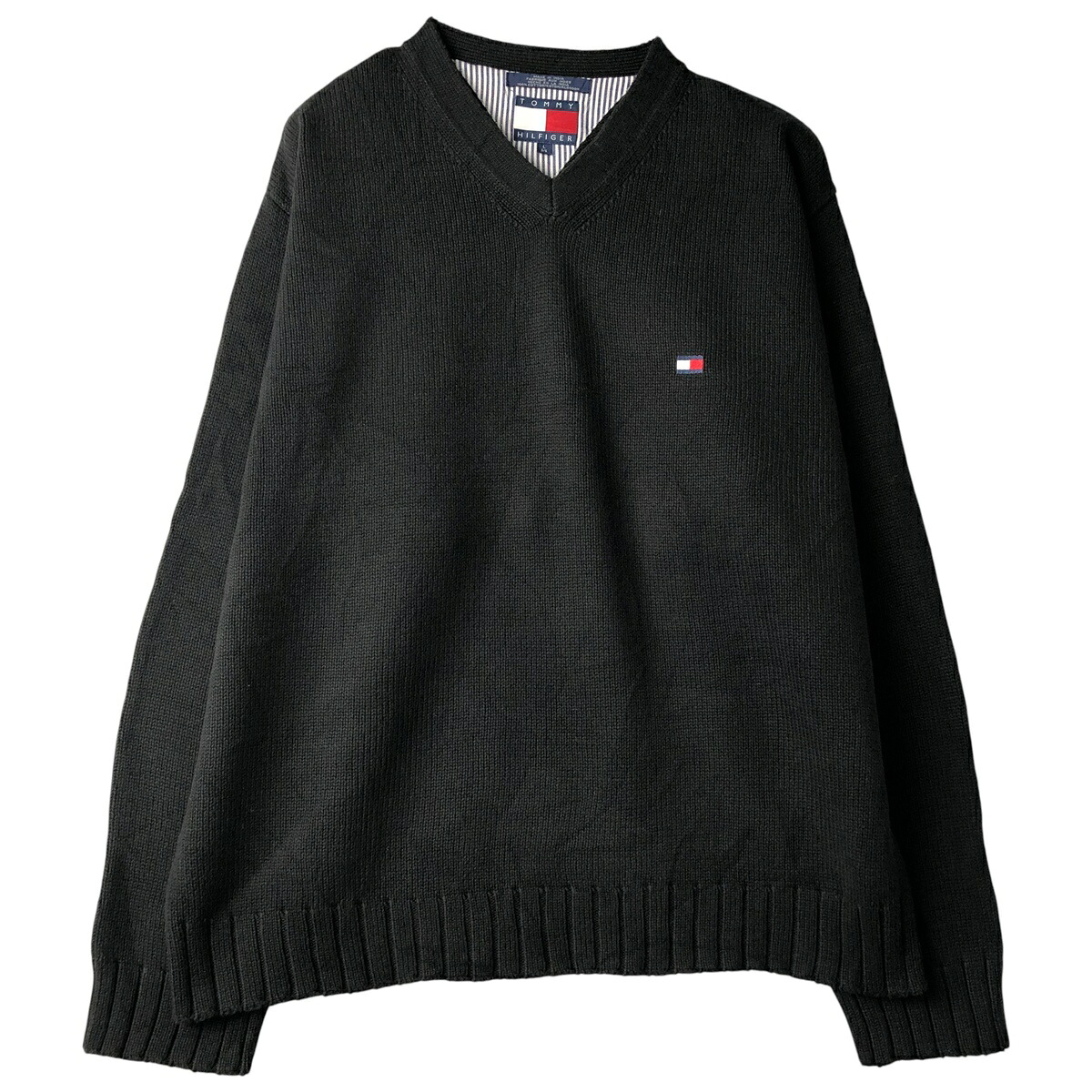 TOMMY HILFIGER/トミーヒルフィガー Vネック コットンニットセーター