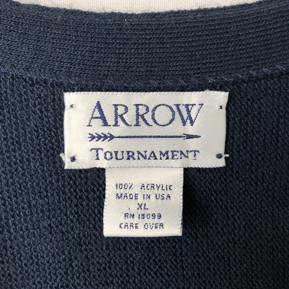 Arrow/アロー TOURNAMENT アクリルニットカーディガン