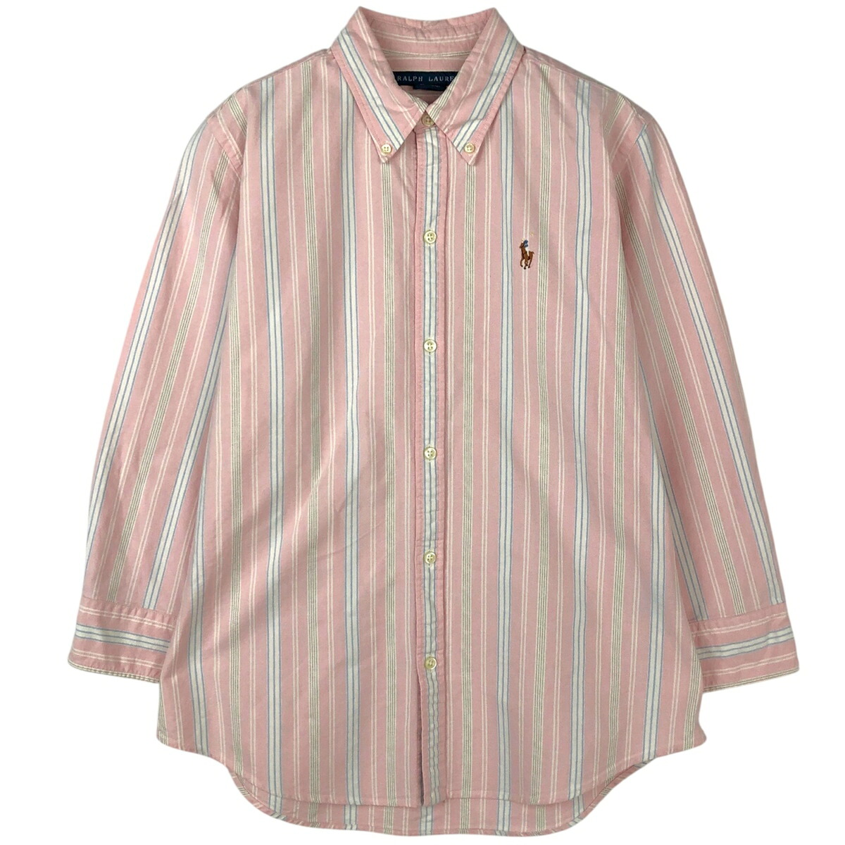 Ralph Lauren/ラルフローレン SLIM FIT スリムフィット 長袖 ボタンダウンストライプシャツ