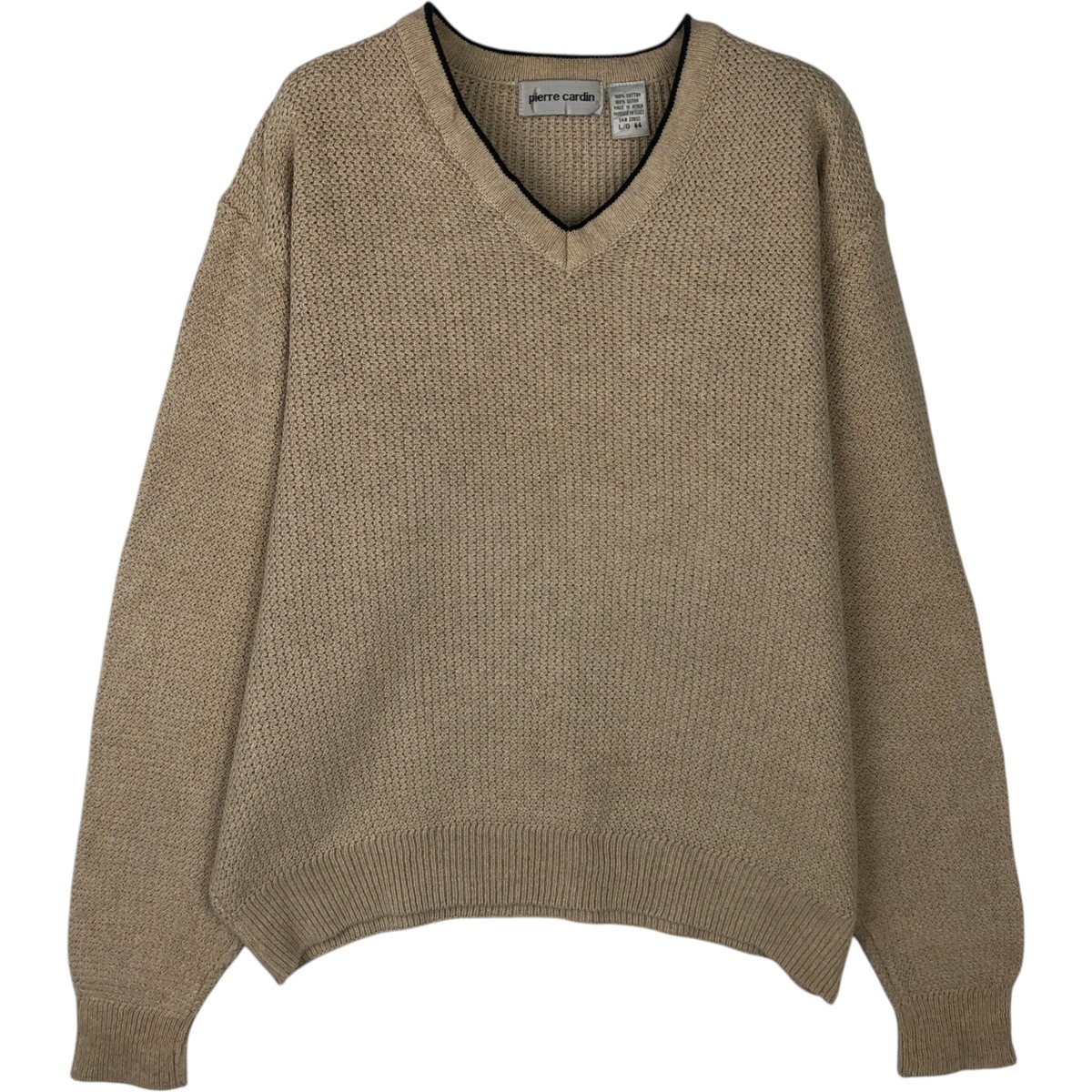 Pierre Cardin/ピエールカルダン Vネック コットンニットセーター