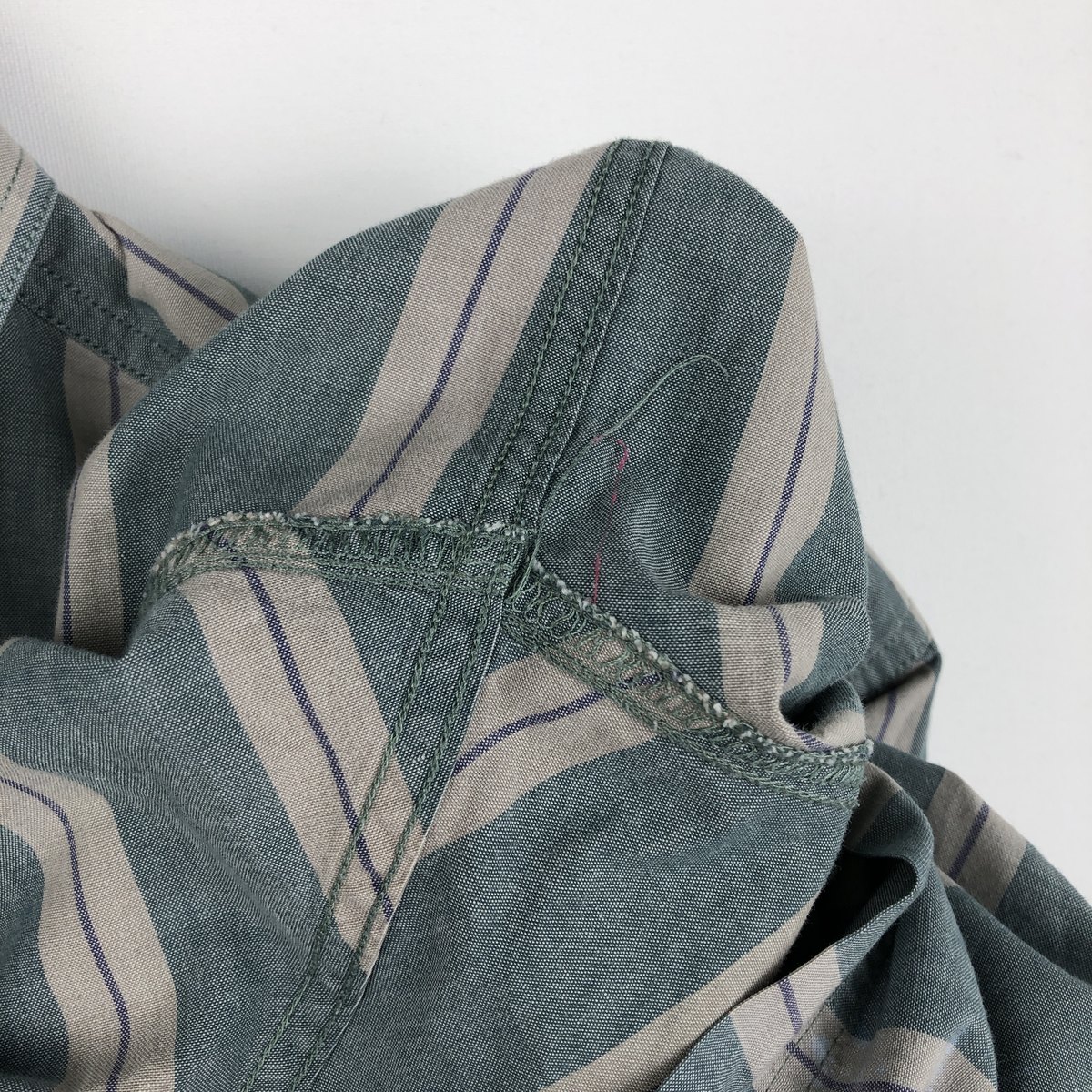 Eddie Bauer/エディーバウアー 黒タグ 半袖 ボタンダウン ストライプシャツ