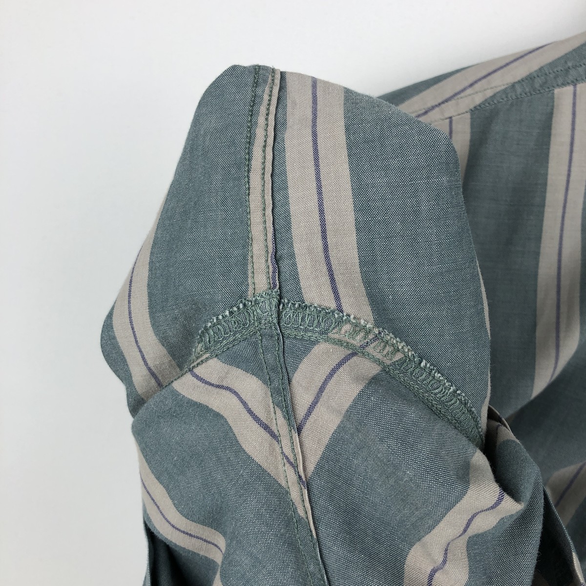 Eddie Bauer/エディーバウアー 黒タグ 半袖 ボタンダウン ストライプシャツ