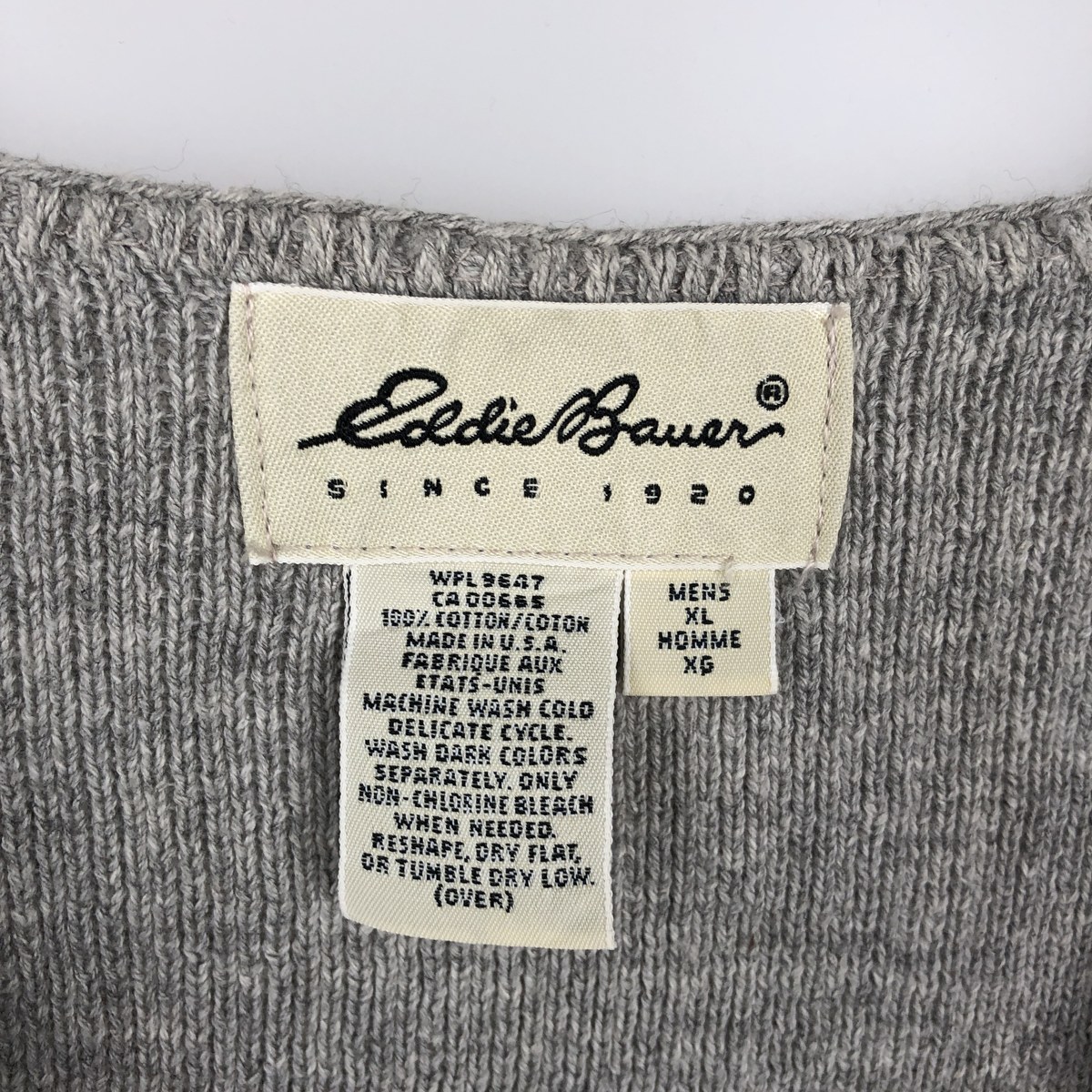 Eddie Bauer/エディーバウアー 前開き コットンニットベスト