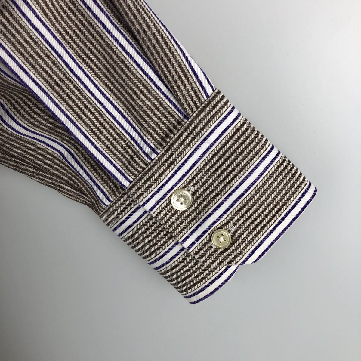 HUGO BOSS/ヒューゴボス TWO PLY 長袖 コットンストライプシャツ