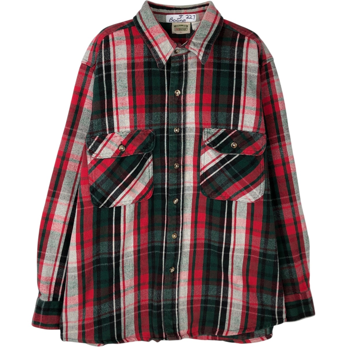 Five Brother/ファイブブラザー 長袖 ヘビーネルチェックシャツ