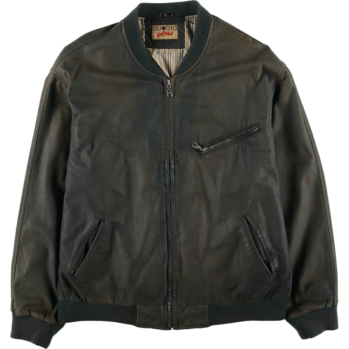 QU DRO sportwear レザーブルゾン