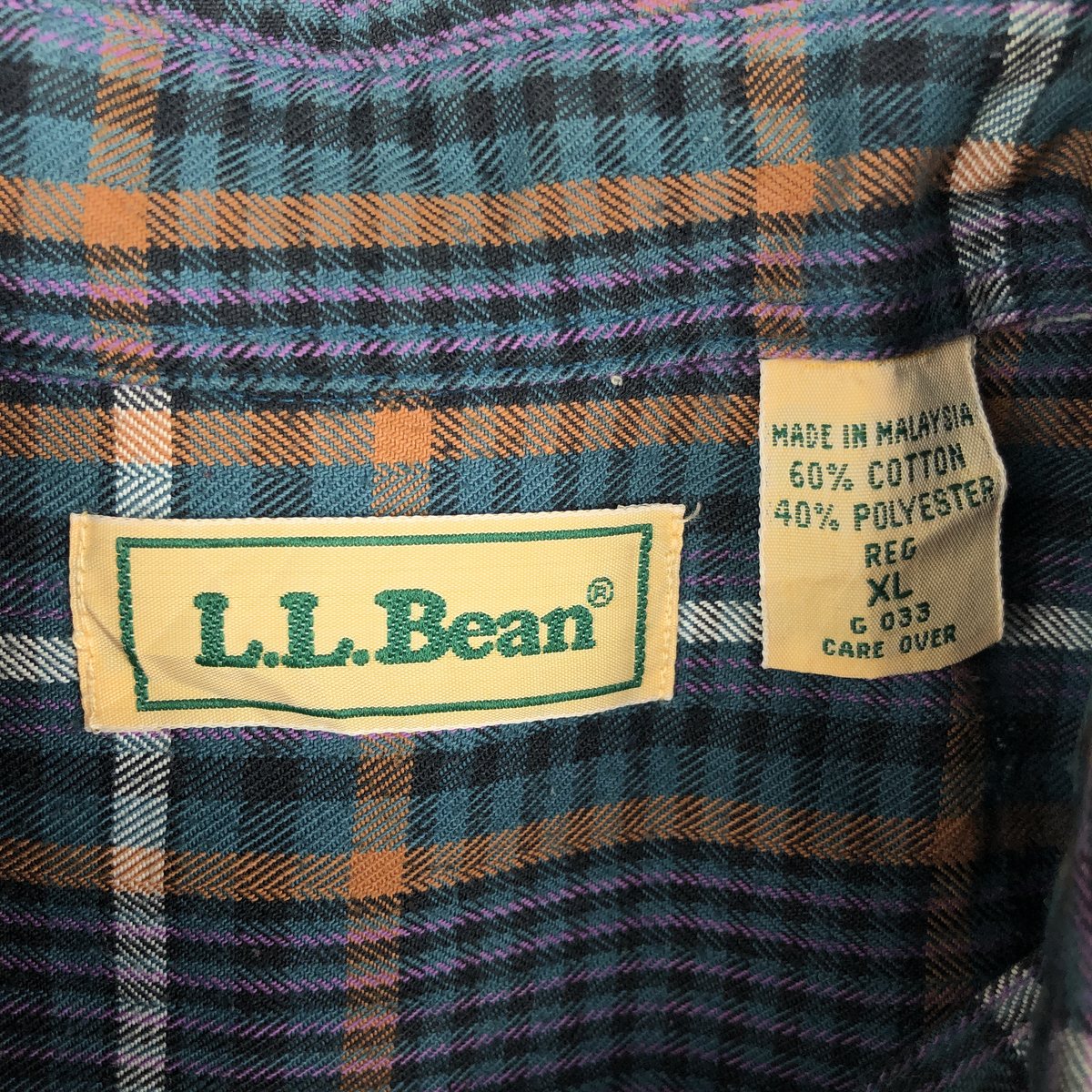 L.L.Bean/エルエルビーン 長袖 コットンチェックシャツ