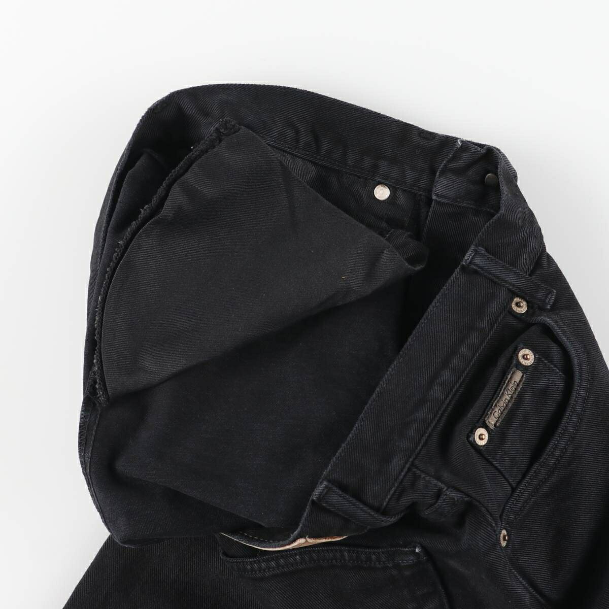 Calvin klein/カルバンクライン JEANS ブラックデニム テーパードデニムパンツ