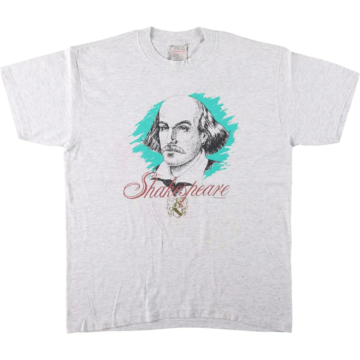 ONEITA/オニータ POWER /50plus SHAKESPEARE シェイクスピア 偉人Tシャツ