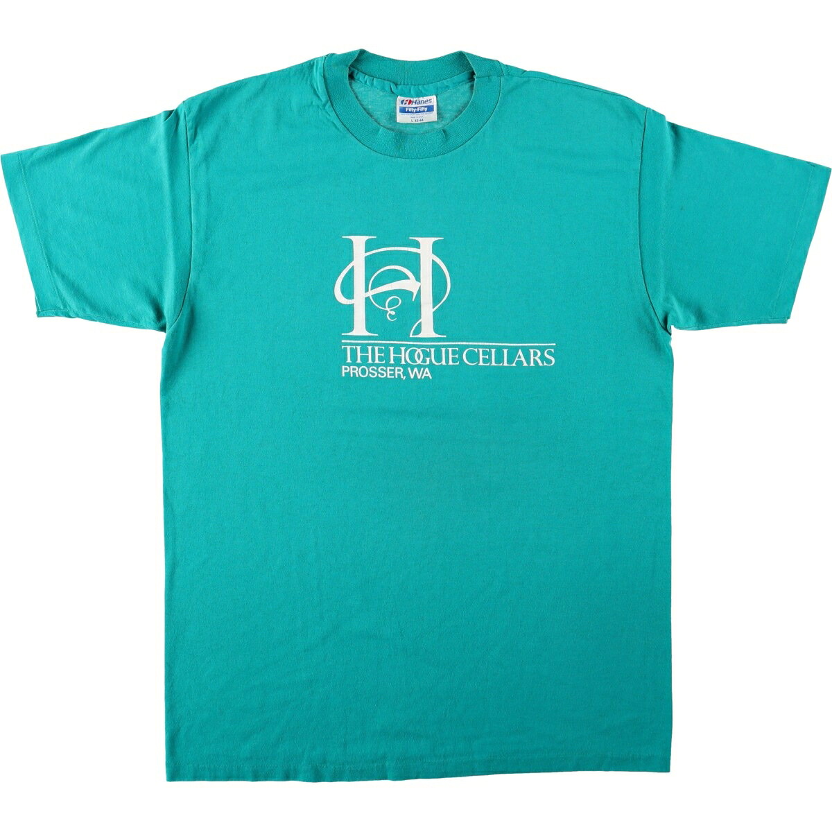 Hanes/ヘインズ Fifty-Fifty 青タグ アドバタイジングTシャツ