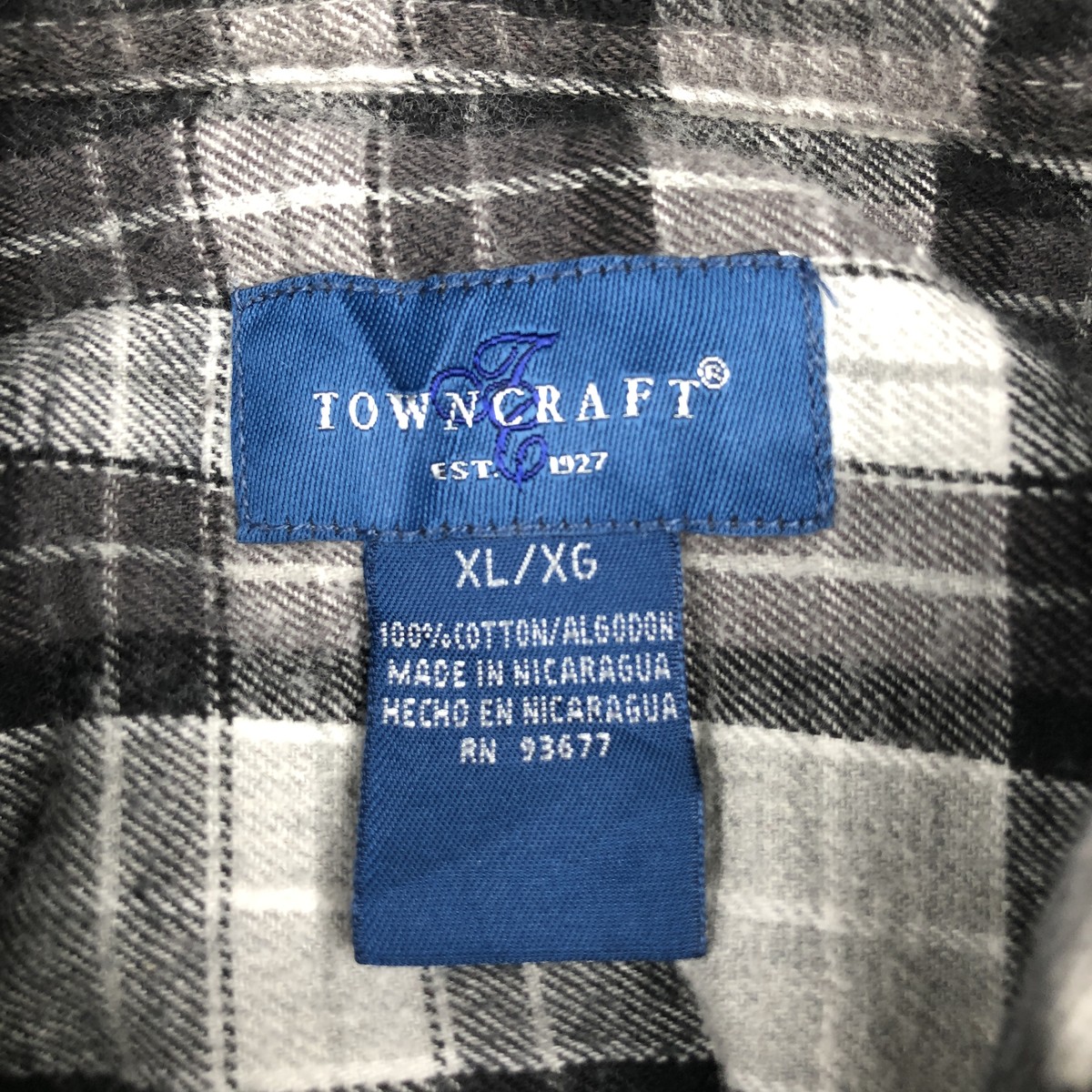 TOWN CRAFT/タウンクラフト 長袖 ボタンダウン ライトネルチェックシャツ