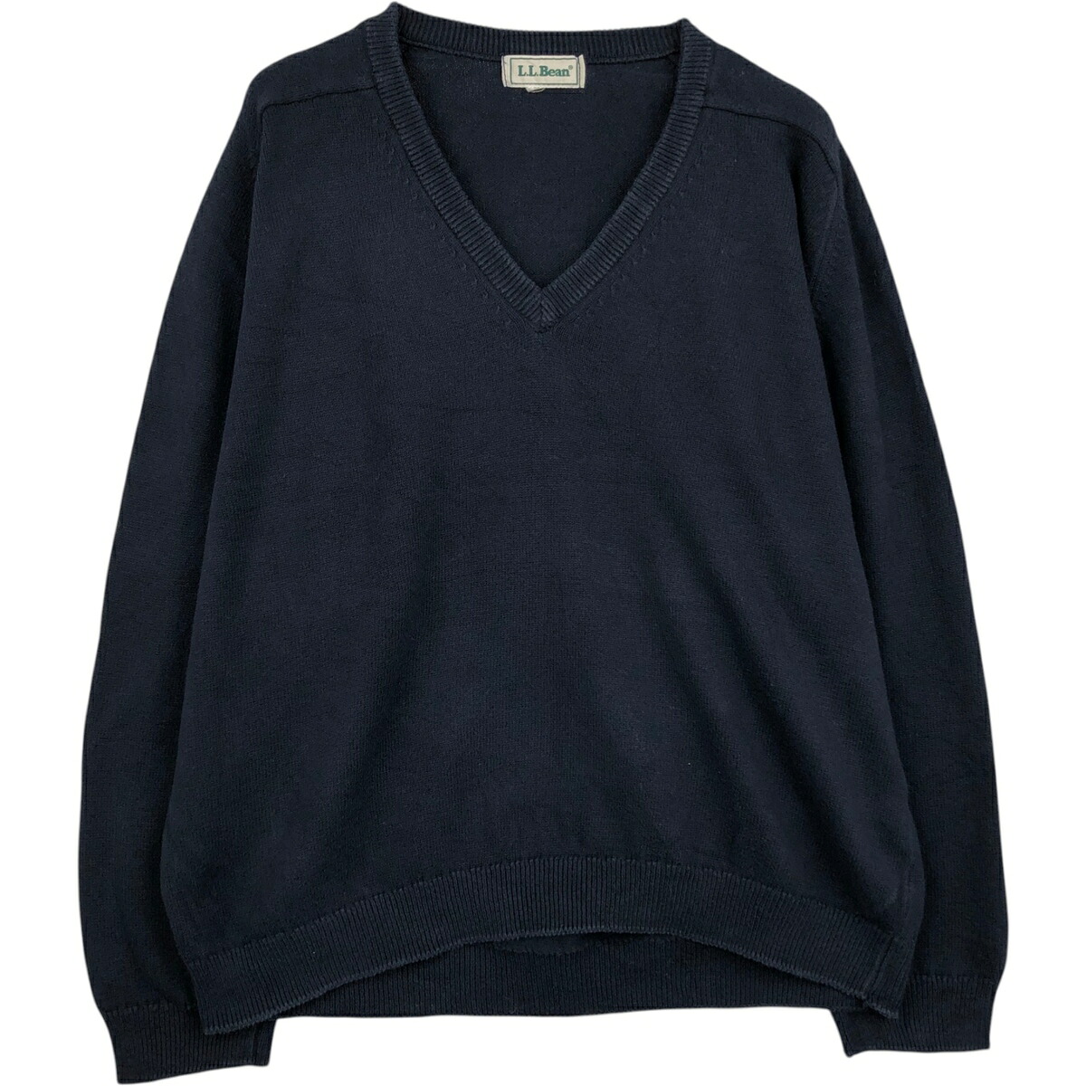 L.L.Bean/エルエルビーン Vネック コットンニットセーター