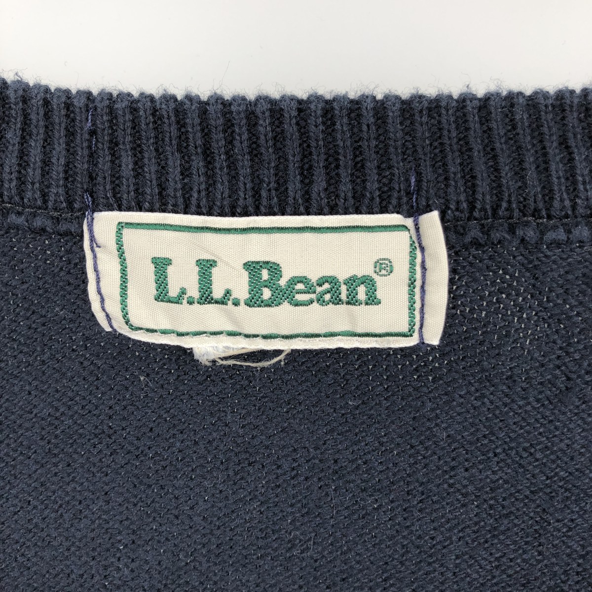 L.L.Bean/エルエルビーン Vネック コットンニットセーター