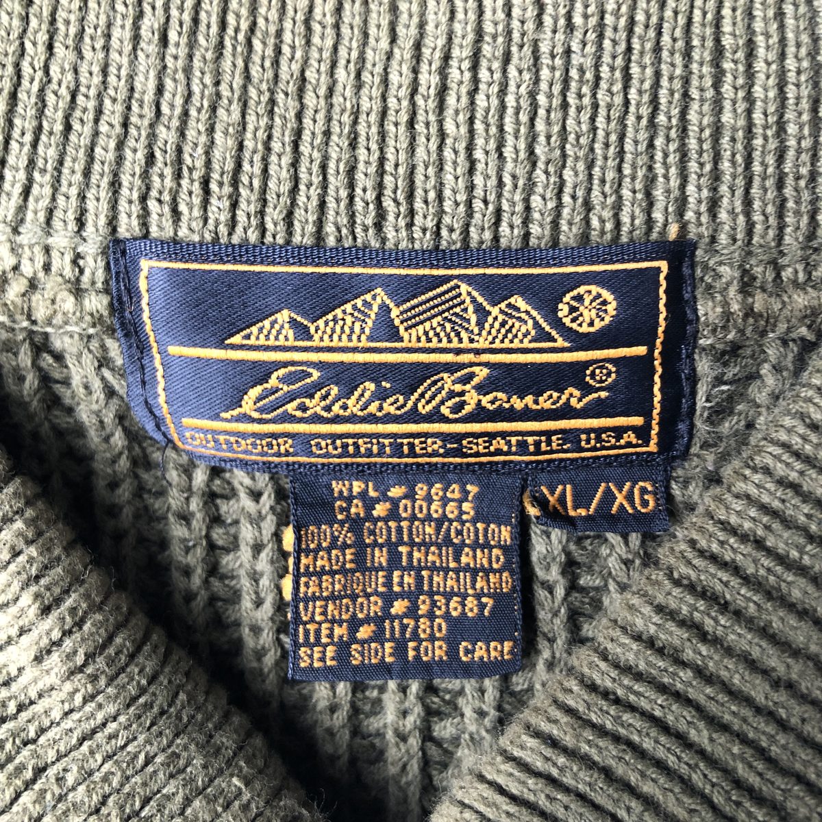 Eddie Bauer/エディーバウアー 黒タグ コットンニットセーター