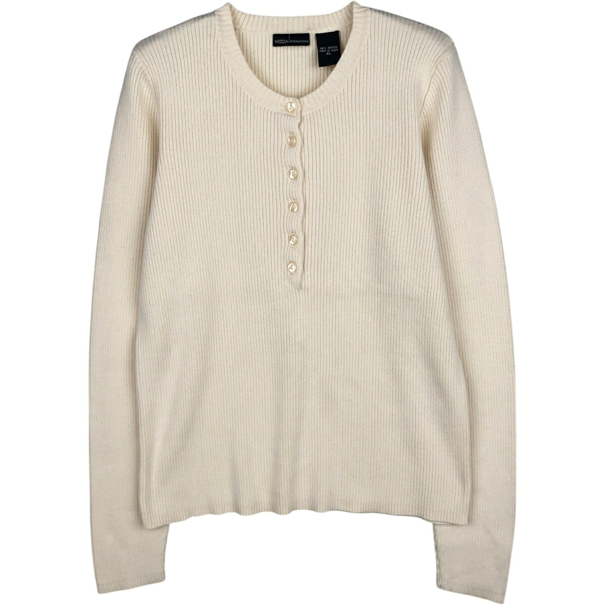 MODA INTERNATIONAL コットンニットセーター