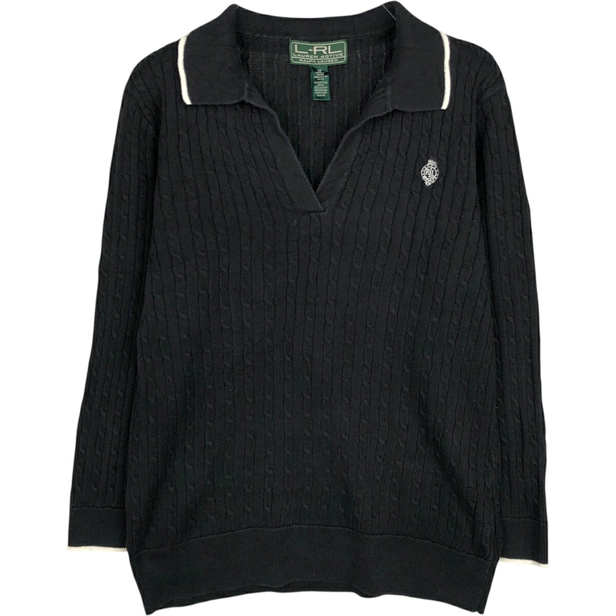 Ralph Lauren/ラルフローレン L-RL LAUREN ACTIVE コットンニットセーター