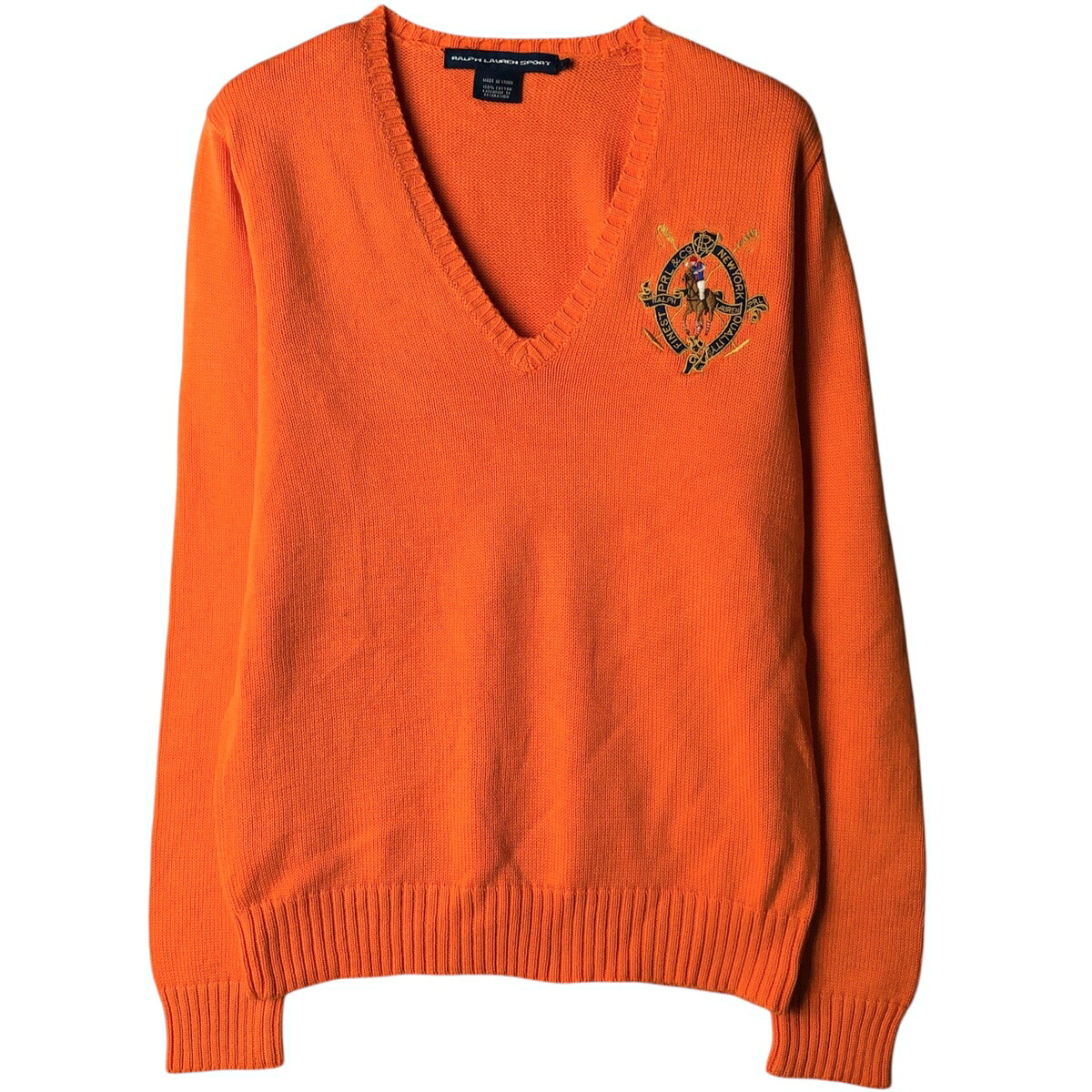 Ralph Lauren/ラルフローレン RALPH LAUREN SPORT Vネック コットンニットセーター