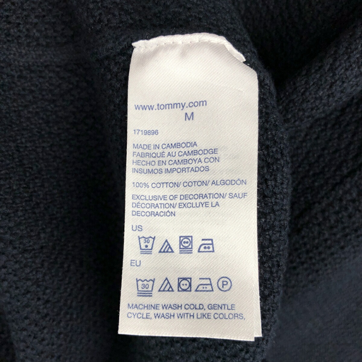 TOMMY HILFIGER/トミーヒルフィガー コットンニットセーター