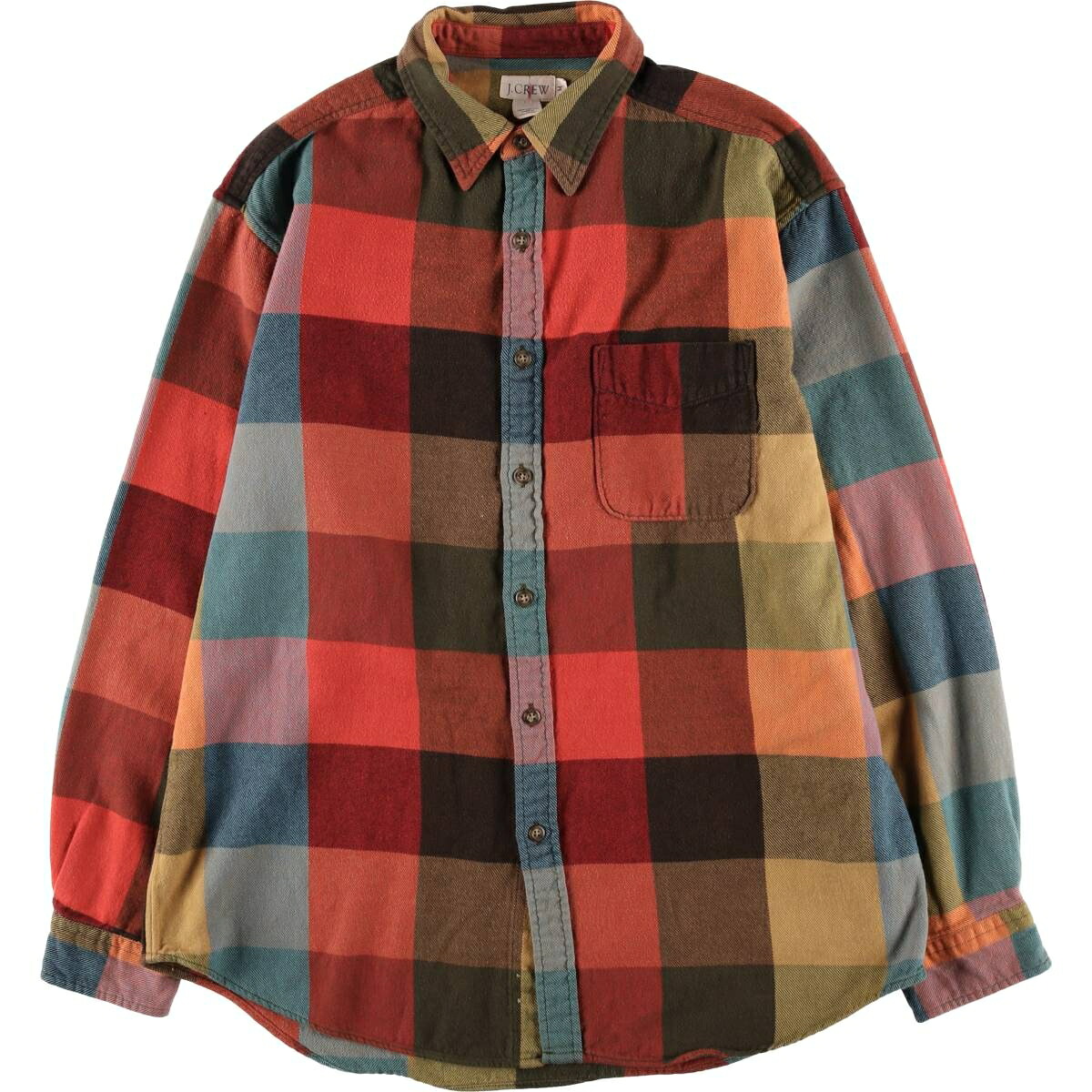 J.Crew/ジェイクルー 長袖 フランネルチェックシャツ