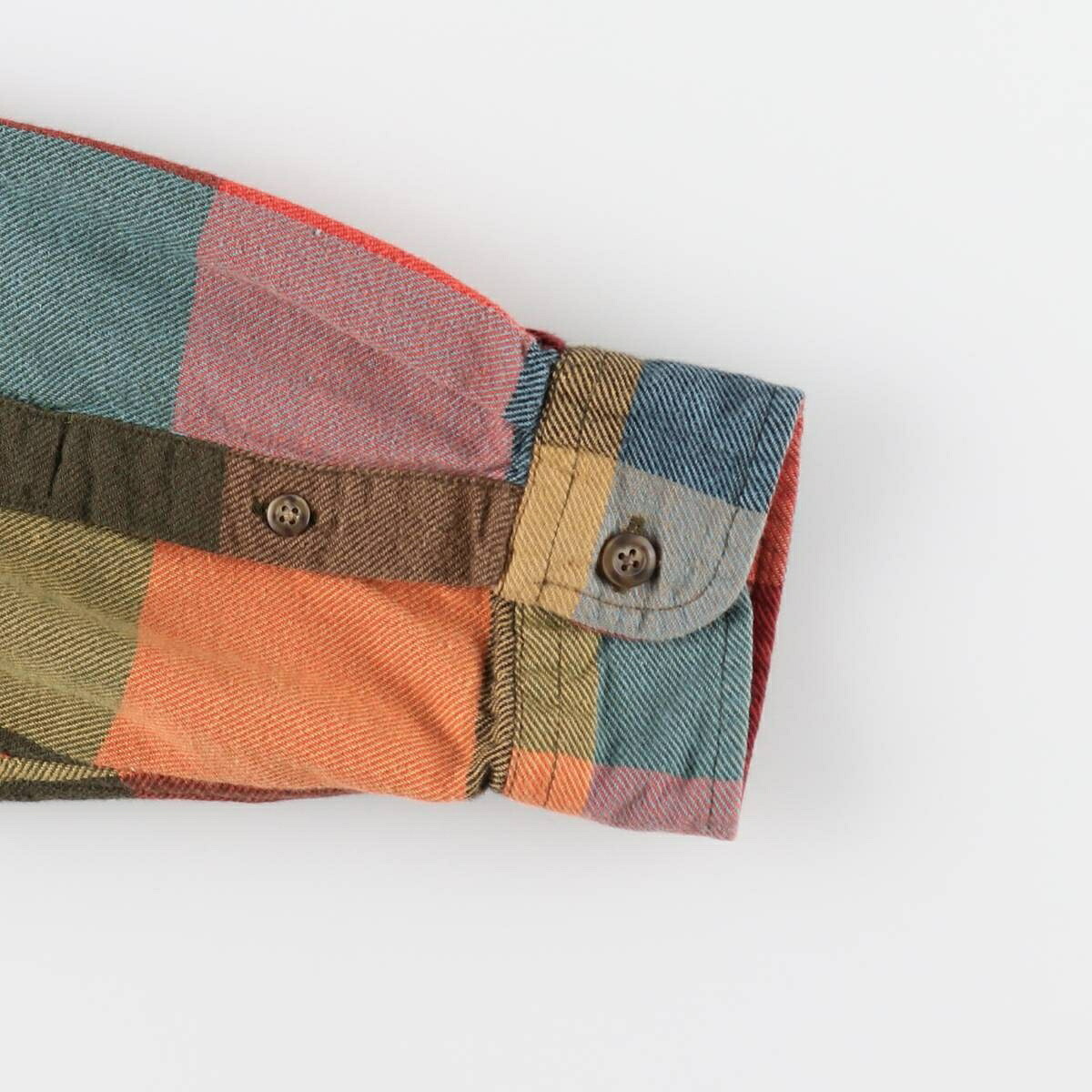 古着 90年代 ジェイクルー J.Crew 長袖 フランネルチェックシャツ メンズM相当 ヴィンテージ /eaa629127 【中古】 【260330】 【GR-NV-2604】