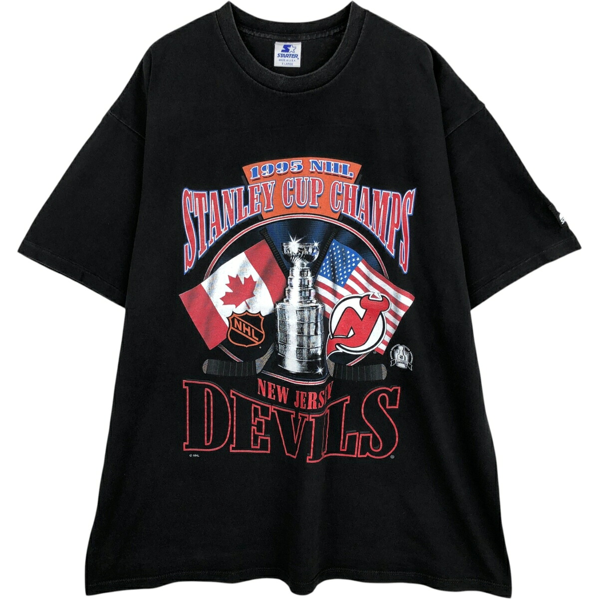Starter/スターター NHL NEW JERSEY DEVILS ニュージャージーデビルズ スポーツプリントTシャツ