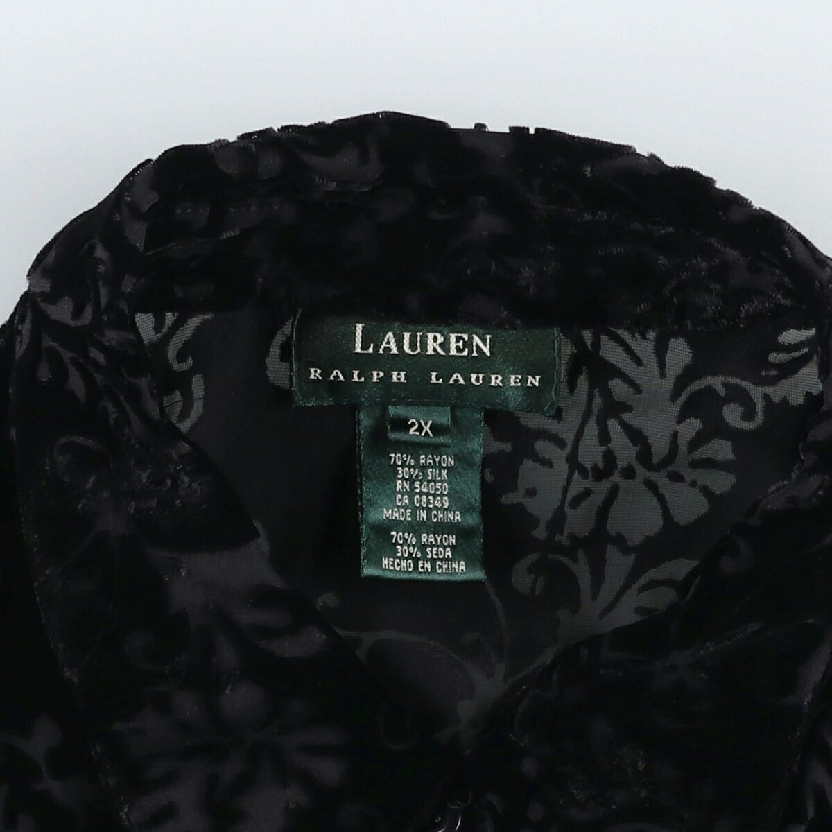 Ralph Lauren/ラルフローレン LAUREN ローレン 長袖 ベロアシャツ