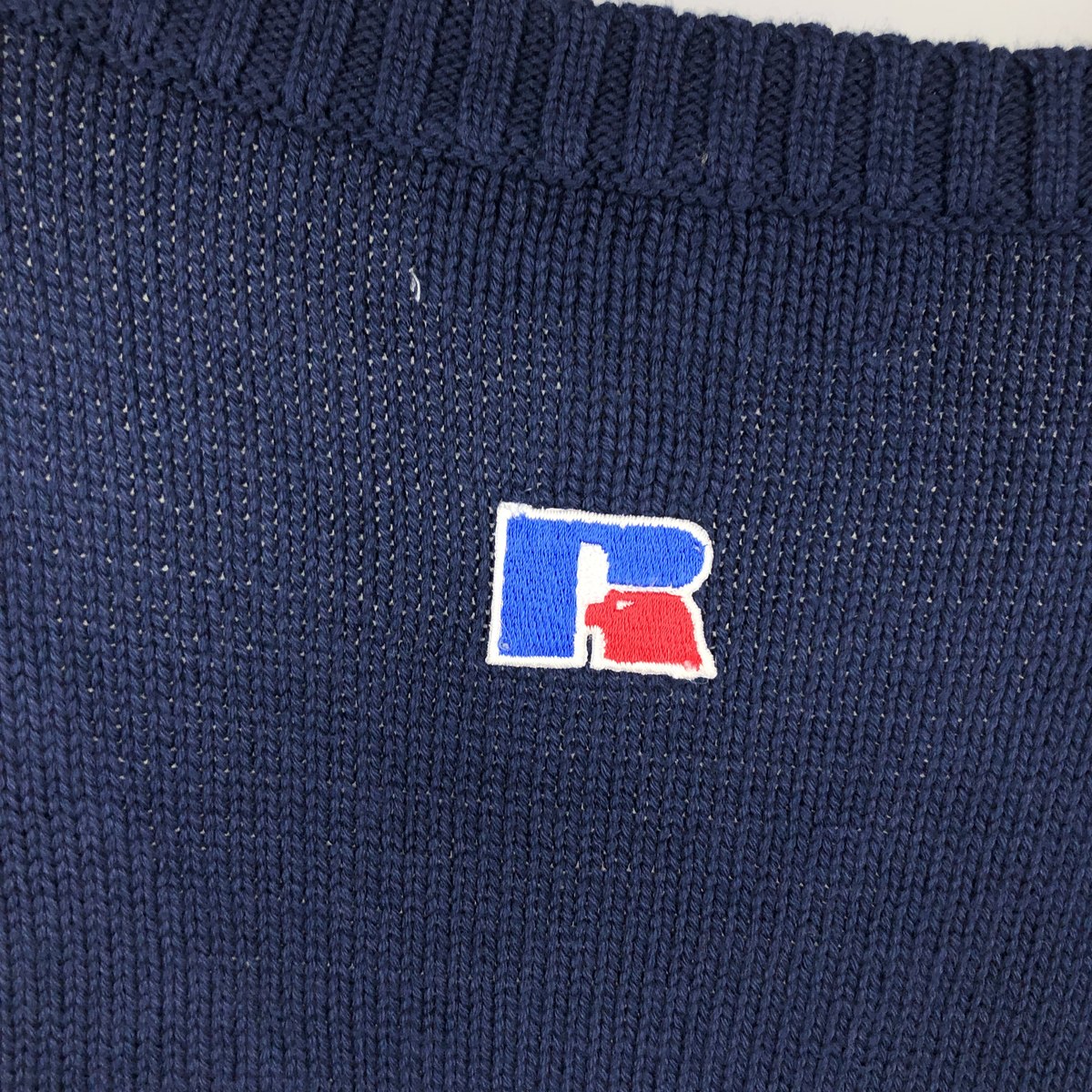 Russell/ラッセル Vネック コットンニットベスト