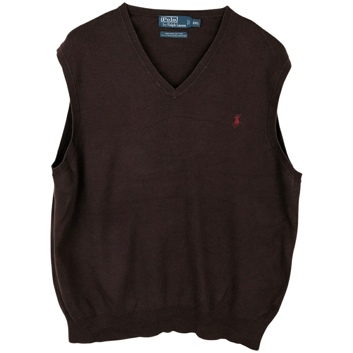 Ralph Lauren/ラルフローレン POLO by Ralph Lauren Vネック ピマコットンニットベスト