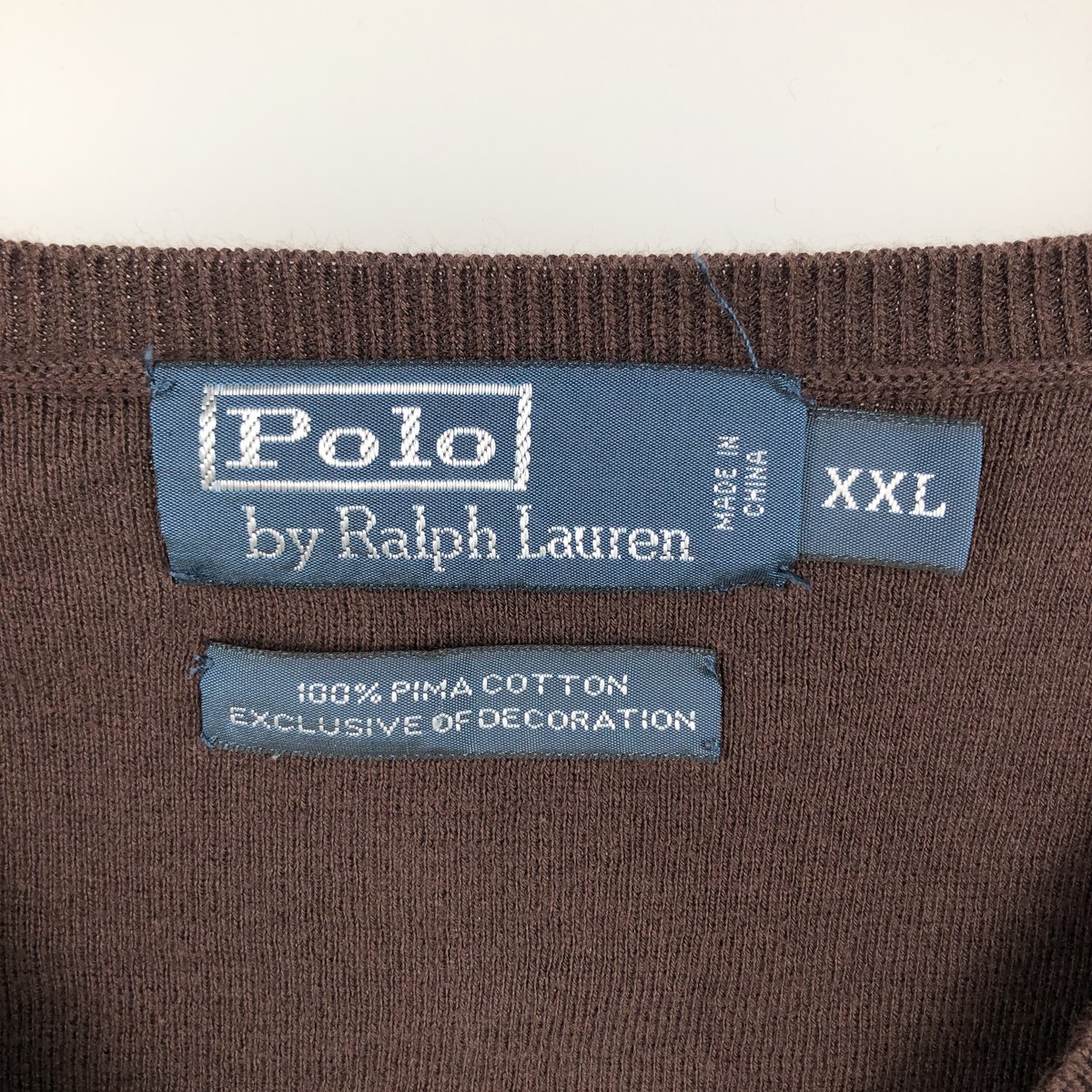 Ralph Lauren/ラルフローレン POLO by Ralph Lauren Vネック ピマコットンニットベスト