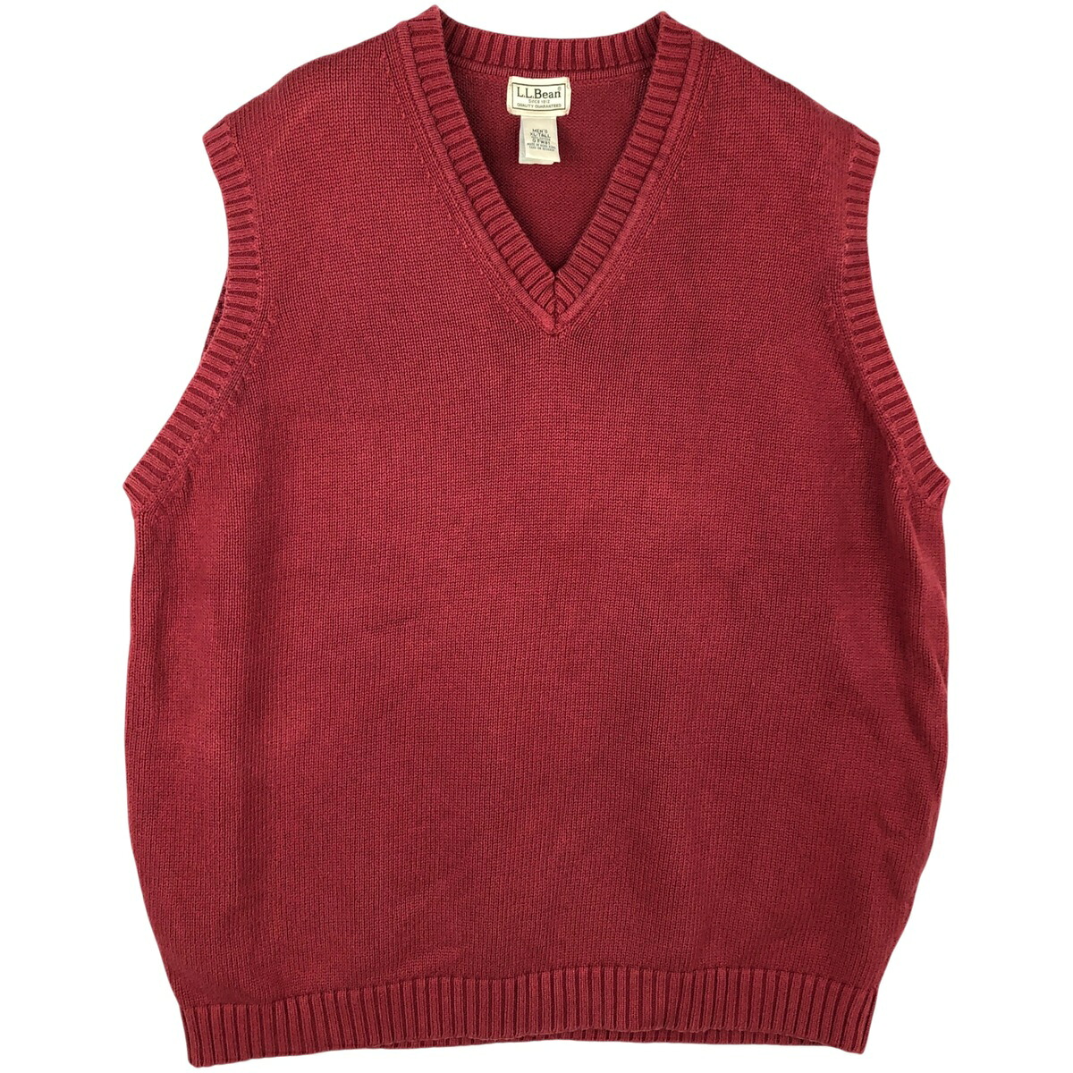 L.L.Bean/エルエルビーン Vネック コットンニットベスト