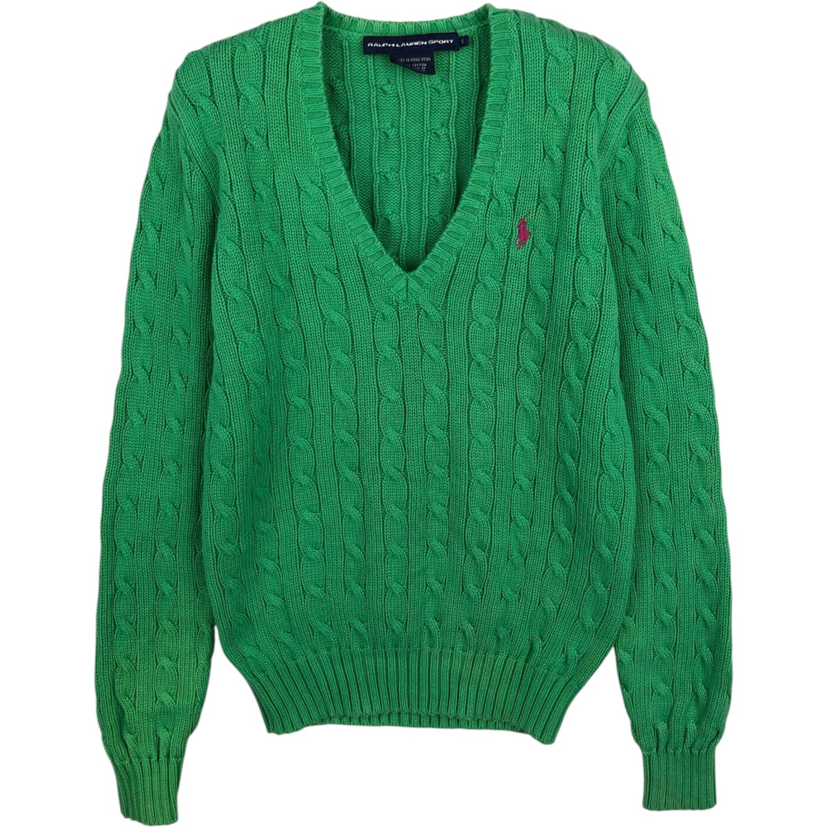Ralph Lauren/ラルフローレン RALPH LAUREN SPORT Vネック コットンニットセーター
