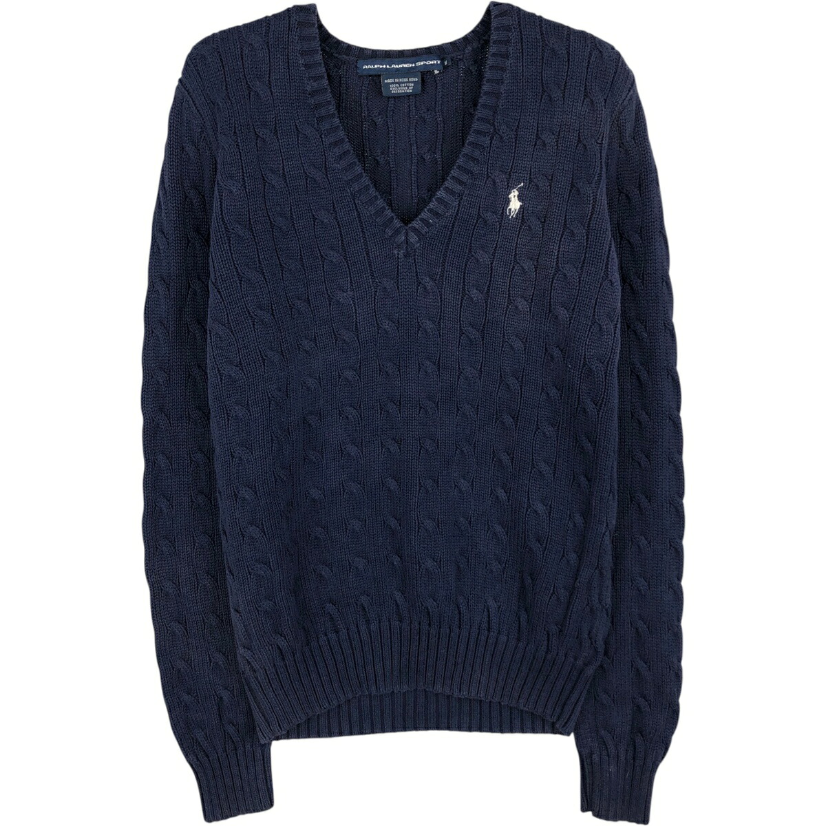 Ralph Lauren/ラルフローレン RALPH LAUREN SPORT Vネック コットンニットセーター