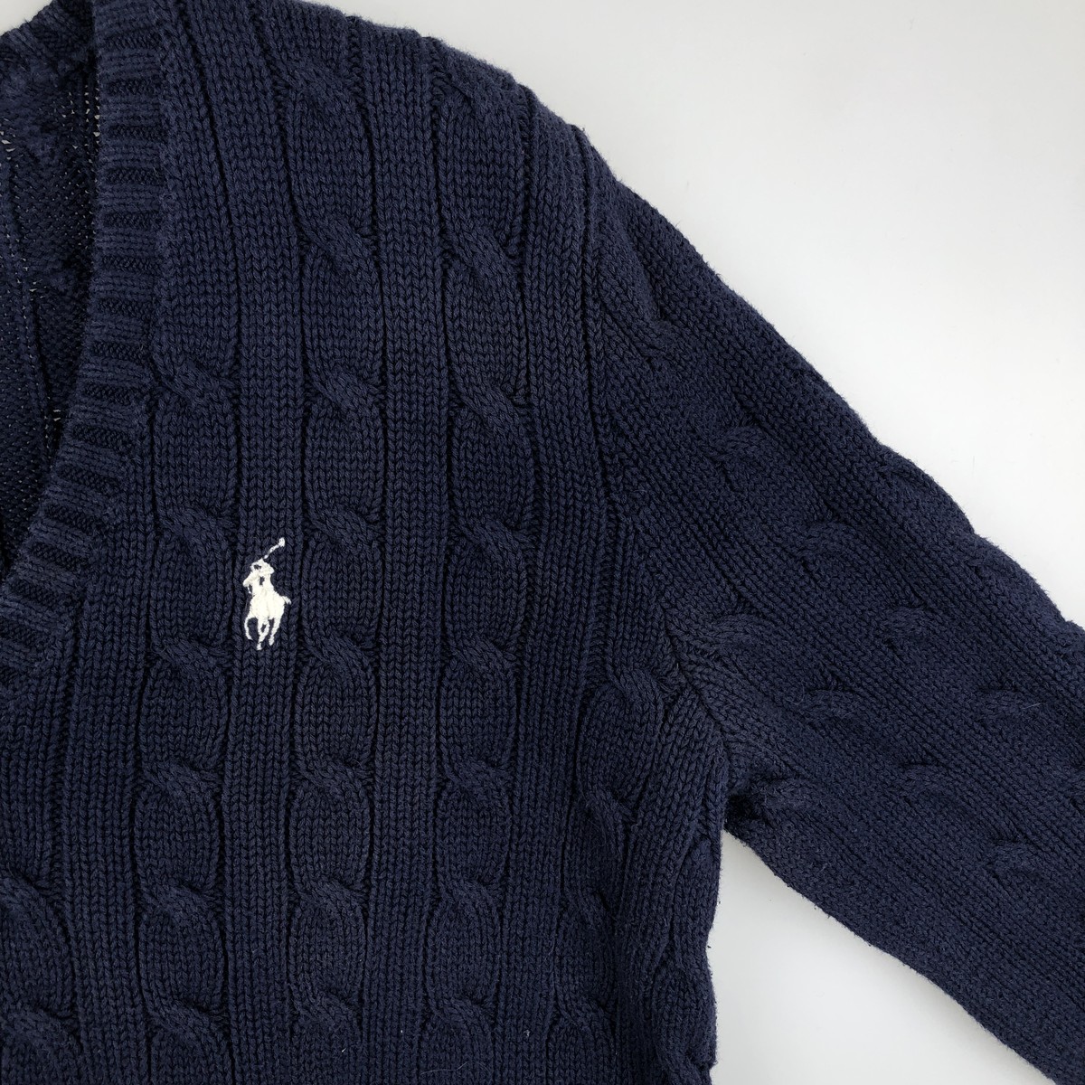 Ralph Lauren/ラルフローレン RALPH LAUREN SPORT Vネック コットンニットセーター
