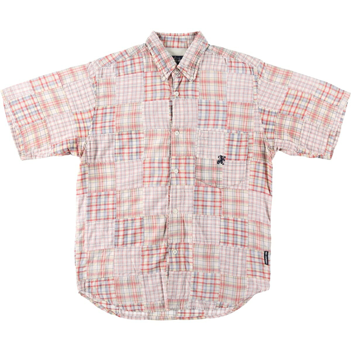 STUSSY/ステューシー OLD STUSSY オールドステューシー 紺タグ 半袖 ボタンダウン チェックシャツ