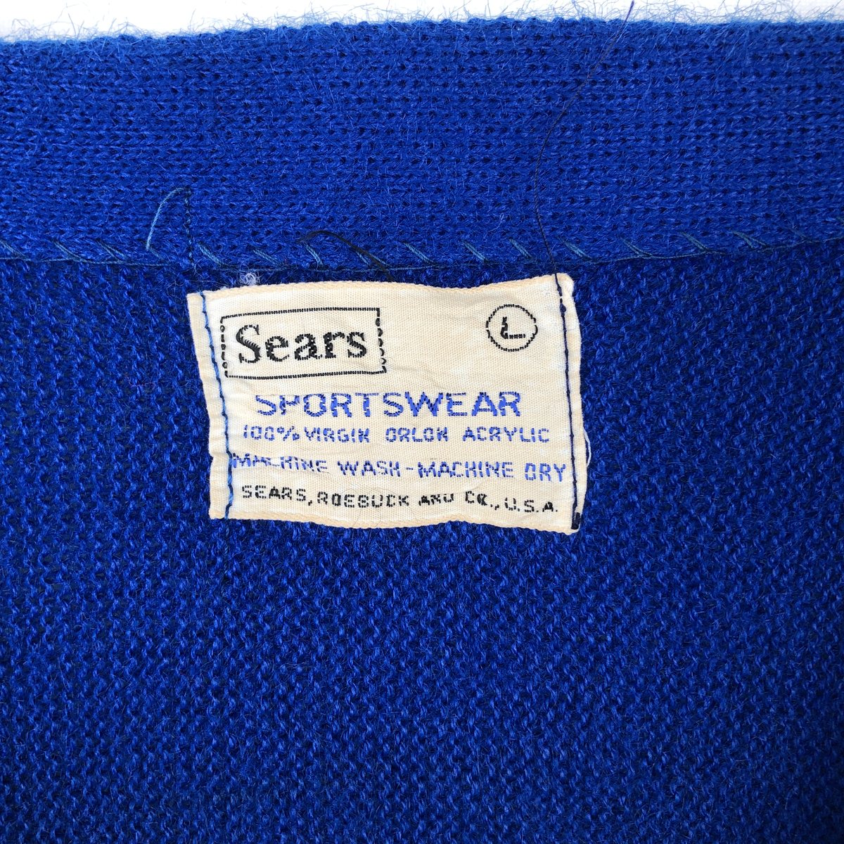 Sears/シアーズ SPORTSWEAR アクリルニットカーディガン