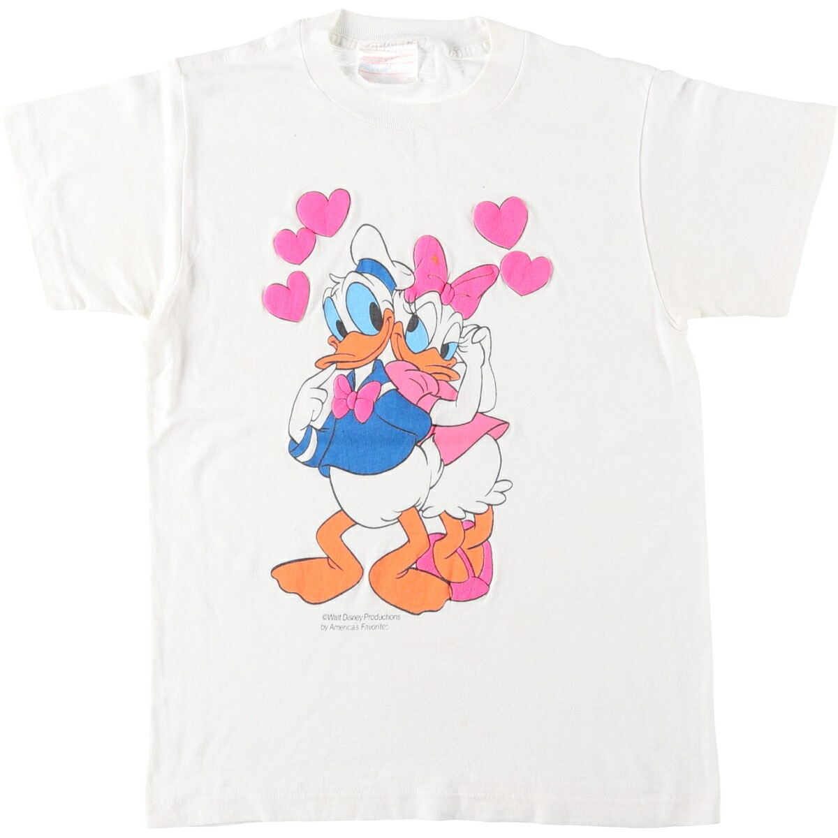 AMERICA’S FAVORITES DONALD DUCK & DAISY DUCK  ドナルドダック & デイジーダック キャラクタープリントTシャツ