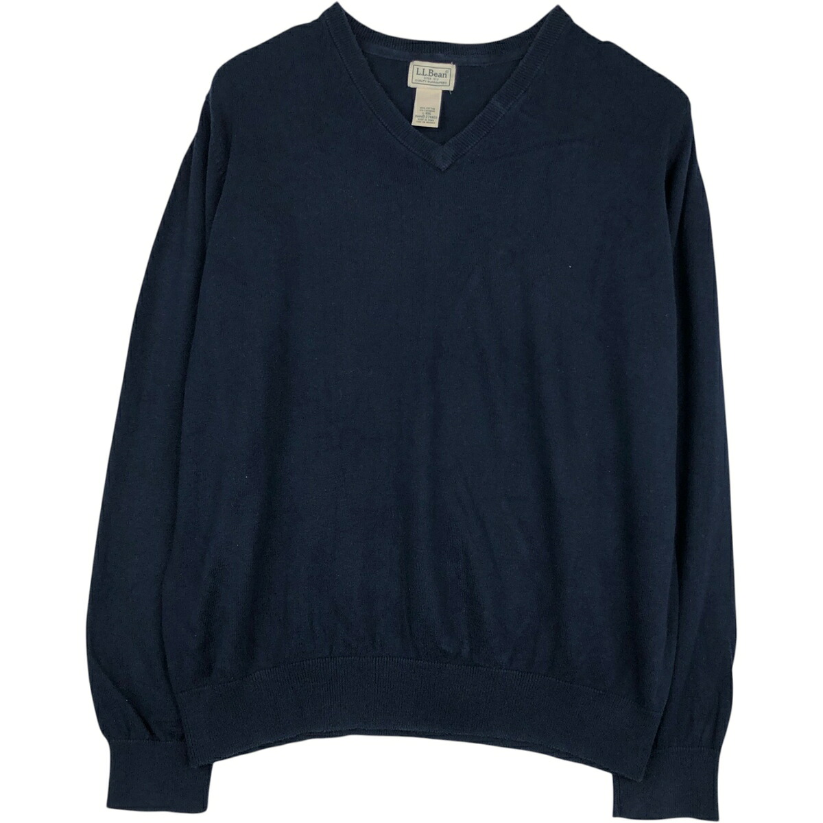 L.L.Bean/エルエルビーン Vネック コットンニットセーター