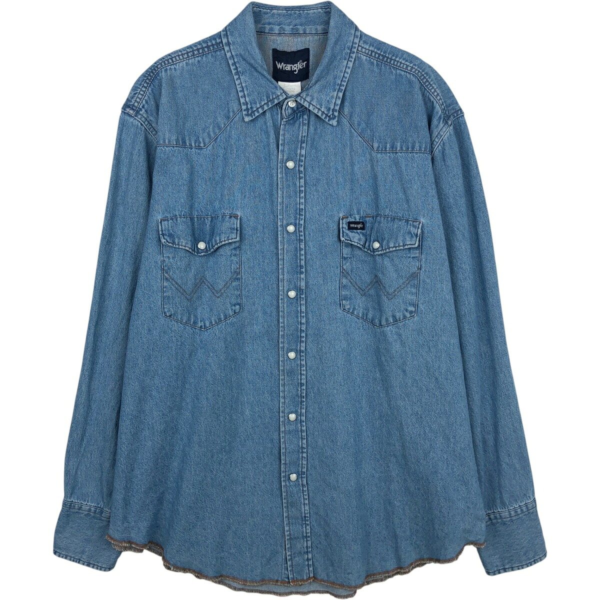 Wrangler/ラングラー 長袖 デニムウエスタンシャツ
