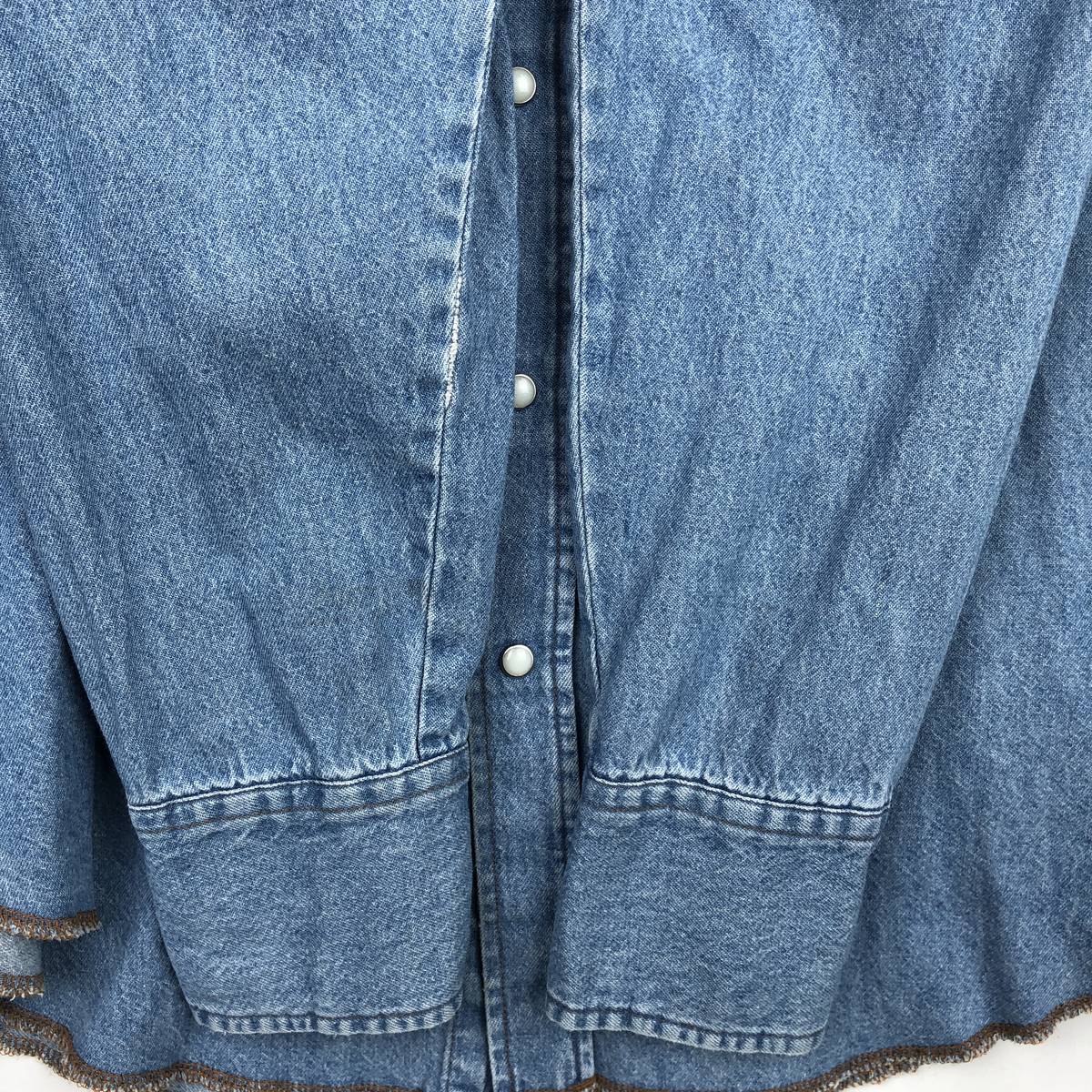 Wrangler/ラングラー 長袖 デニムウエスタンシャツ