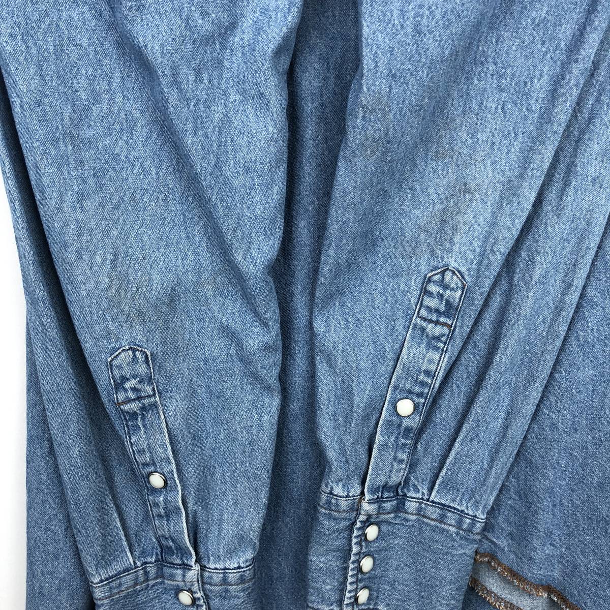 Wrangler/ラングラー 長袖 デニムウエスタンシャツ