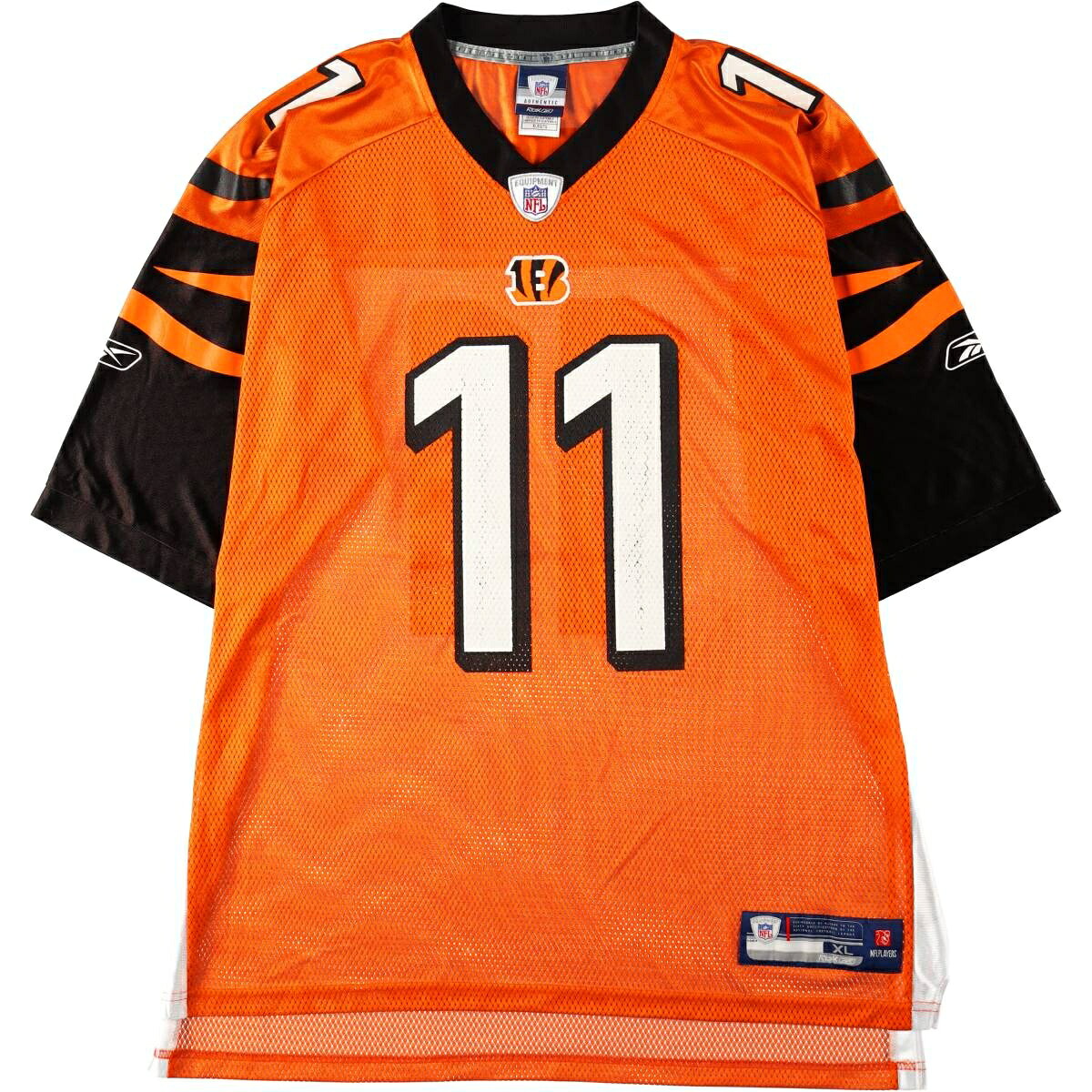 Reebok/リーボック NFL CINCINNATI BENGALS シンシナティベンガルズ フットボール七分袖Tシャツ