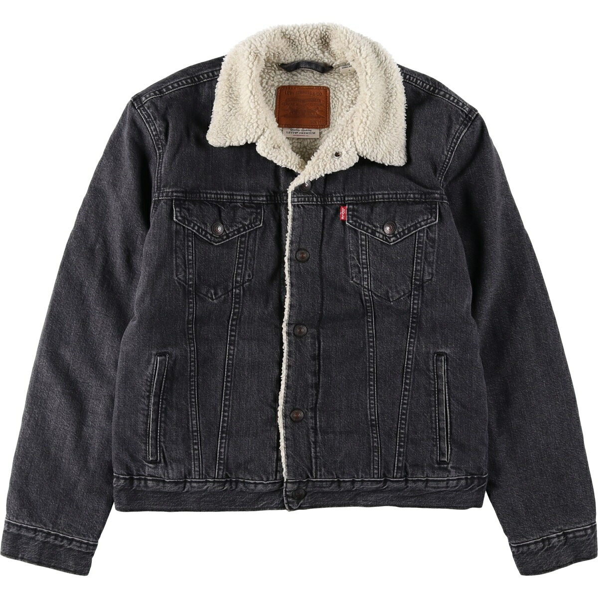 Levi's/リーバイス LEVI'S PREMIUM ブラックデニムボアジャケット