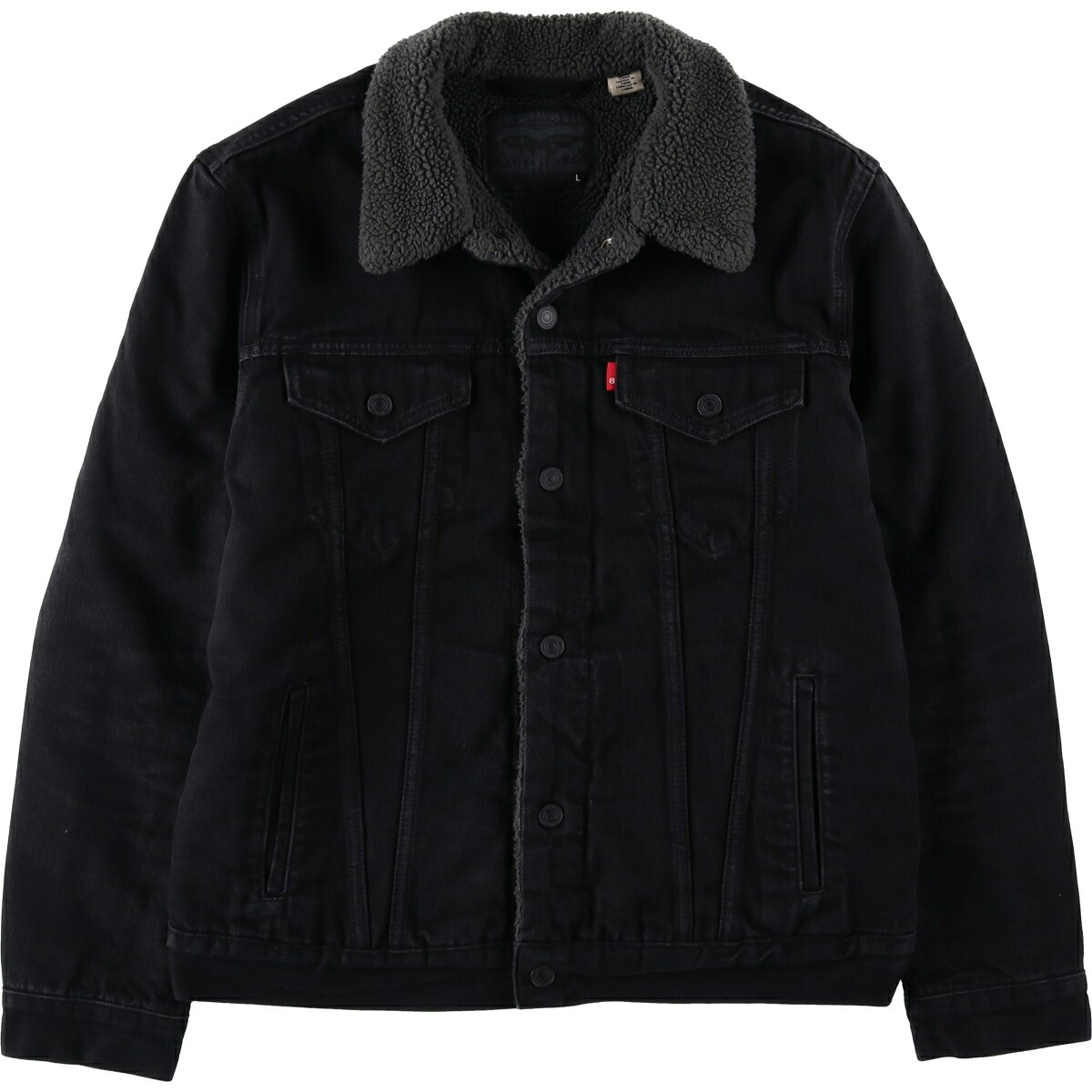 Levi's/リーバイス ブラックデニムボアジャケット