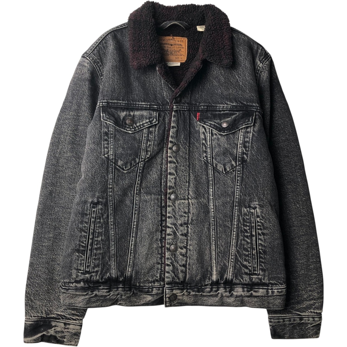 Levi's/リーバイス LEVI'S PREMIUM ブラックデニムボアジャケット