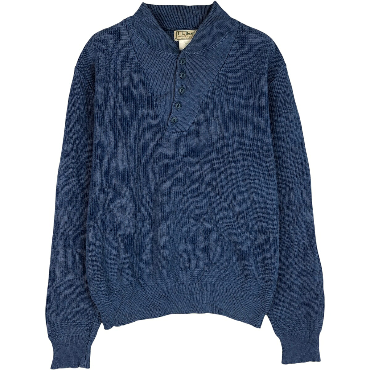 L.L.Bean/エルエルビーン コットンニットハーフボタンセーター