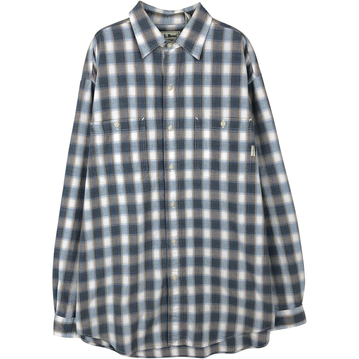 L.L.Bean/エルエルビーン 長袖 コットンチェックシャツ