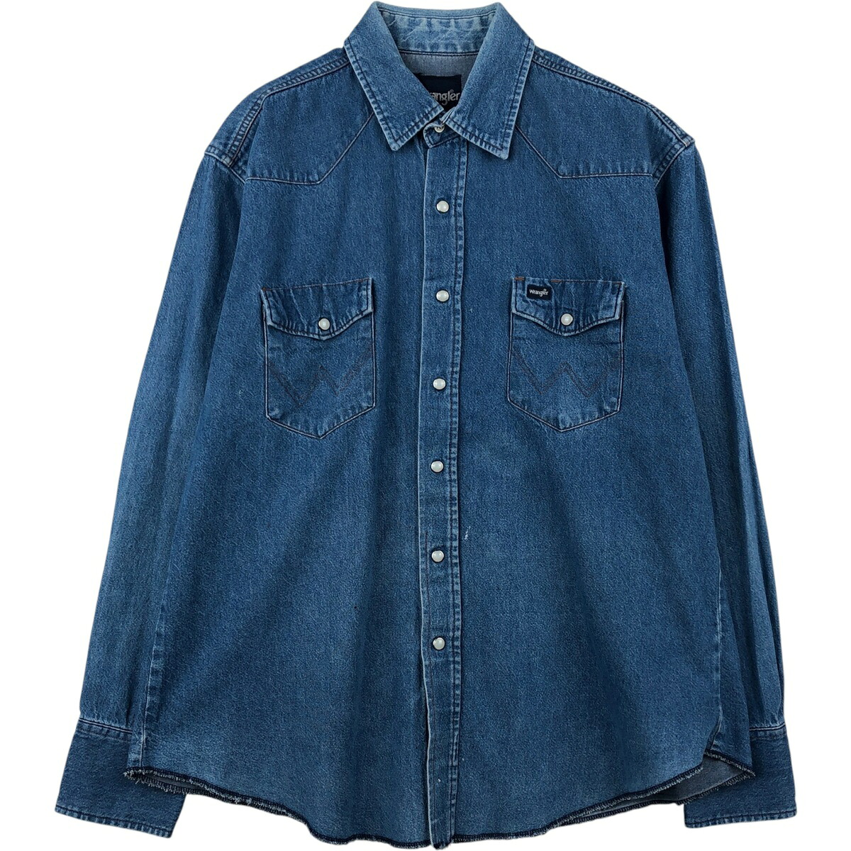 Wrangler/ラングラー 長袖 デニムウエスタンシャツ
